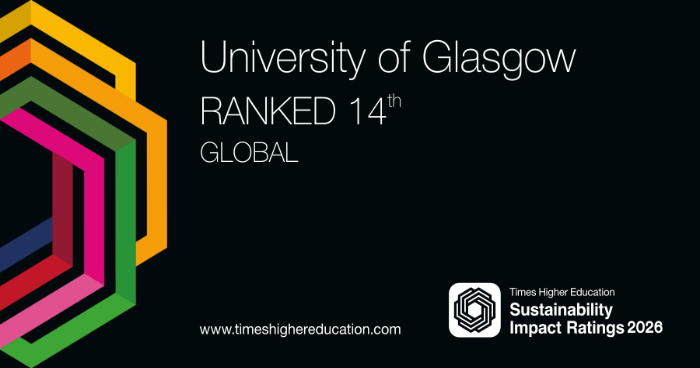 THE Impact Ratings 2026, University of Glasgow, rated 14th in world