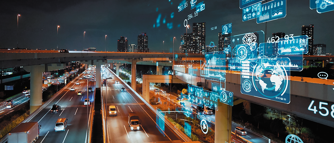 Transportation and technology concept