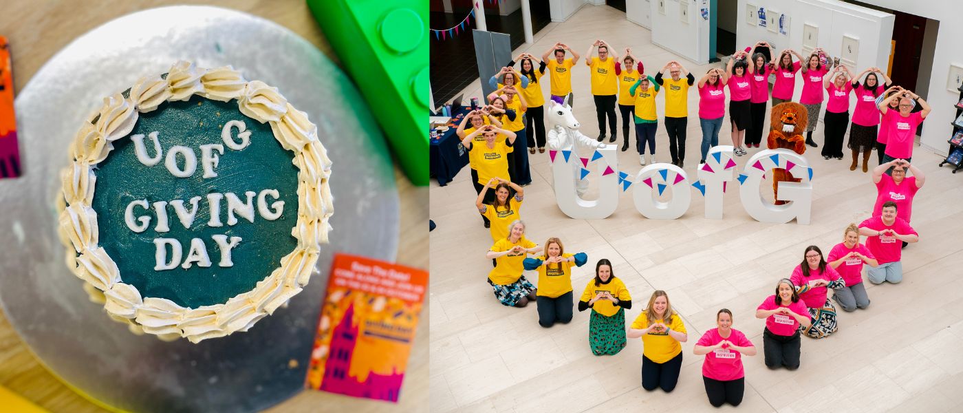 A collage of photos from giving day 2024