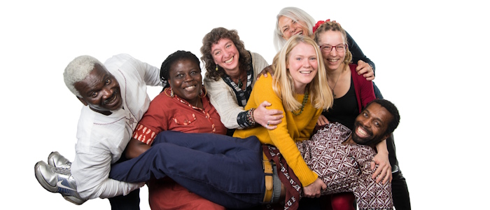 UNESCO RILA team L-R: Gameli Tordzro, Naa Densua Tordzro, Alison Phipps, Lauren Roberts, Giovanna Fassetta, Bella Hoogeveen, Tawona Sitholé