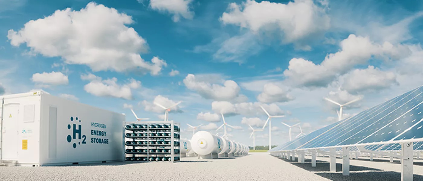 Image of a solar panel farm