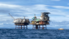 A photo of the an oil rig in the Beatrice field