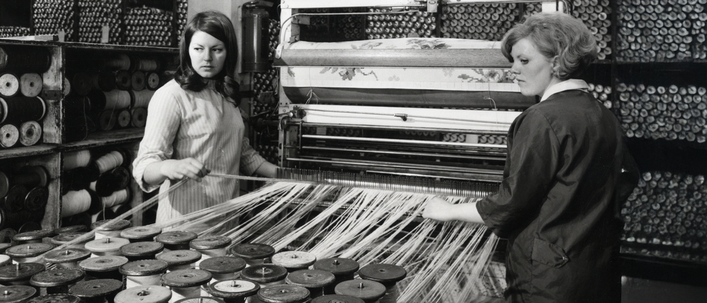Women working in textile factory in Glasgow