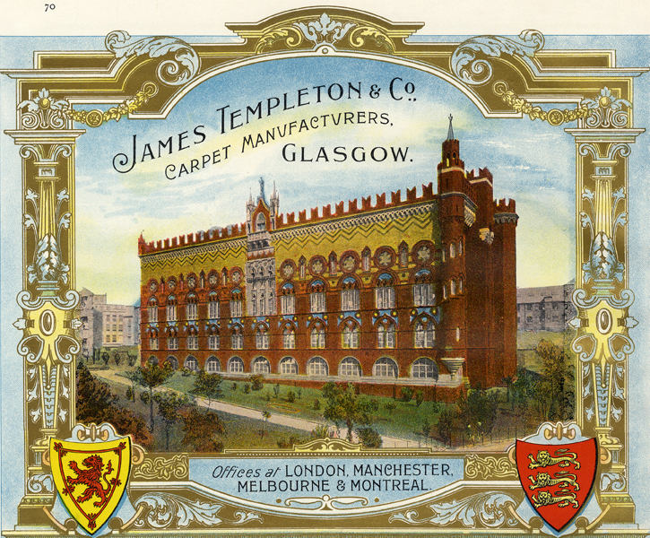 Advert for James Templeton & Co, from Scotland’s Industrial Souvenir, 1904