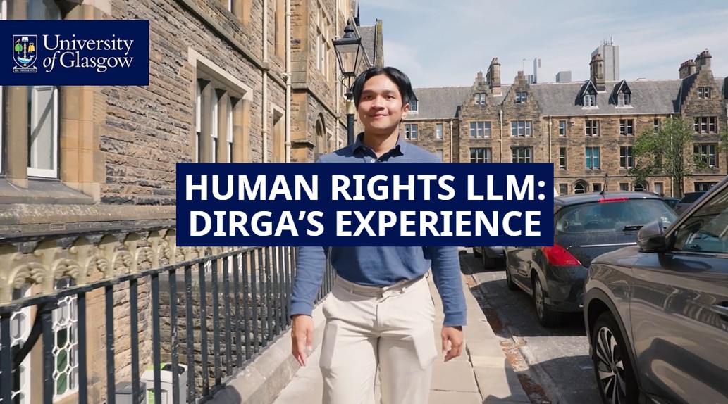 YouTube thumbnail text reads 'Human Rights LLM: Dirga's Experience'
