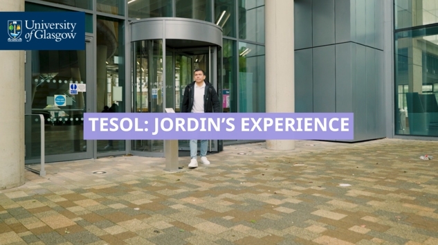 student outside Advanced Research Centre