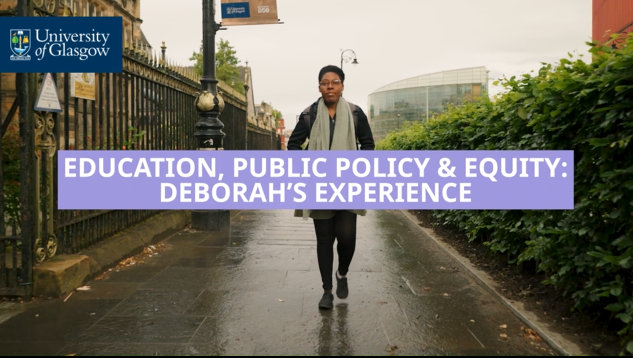 student walking on University Avenue