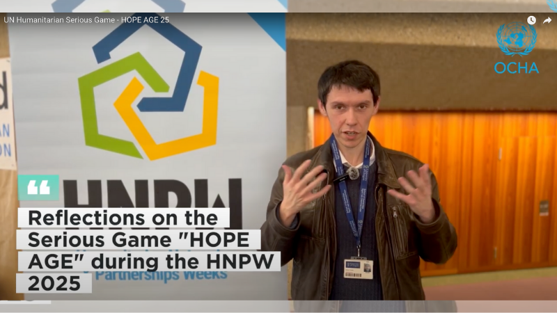 A screenshot of the video showing Tim Peacock talking