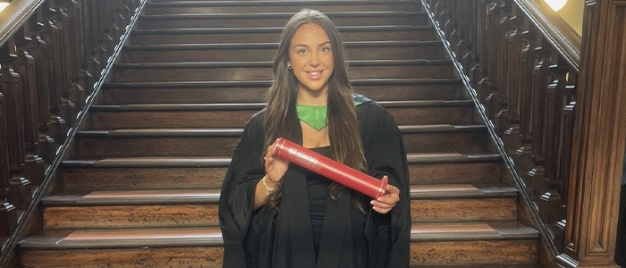 Rachel at her first graduation