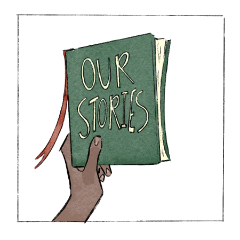 Graphic of book with 