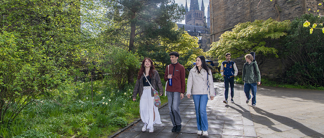 Students on the main campus