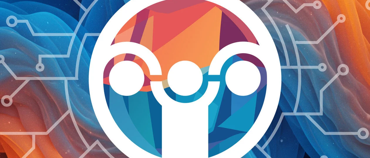 decorative image showing representation of human in network