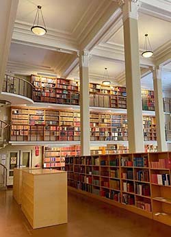 Library interior in Sweden