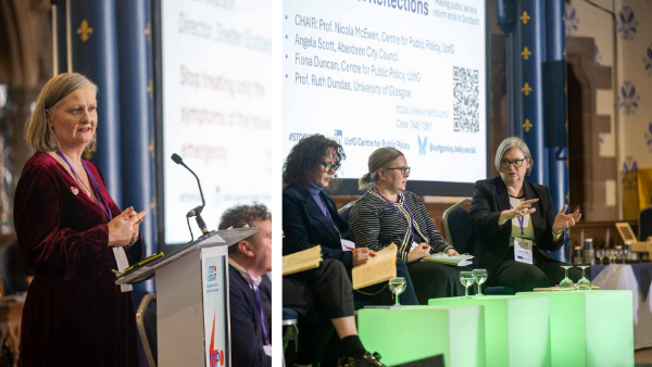 Left: Alison Watson, Director of Shelter Scotland, Right: START panel discussion
