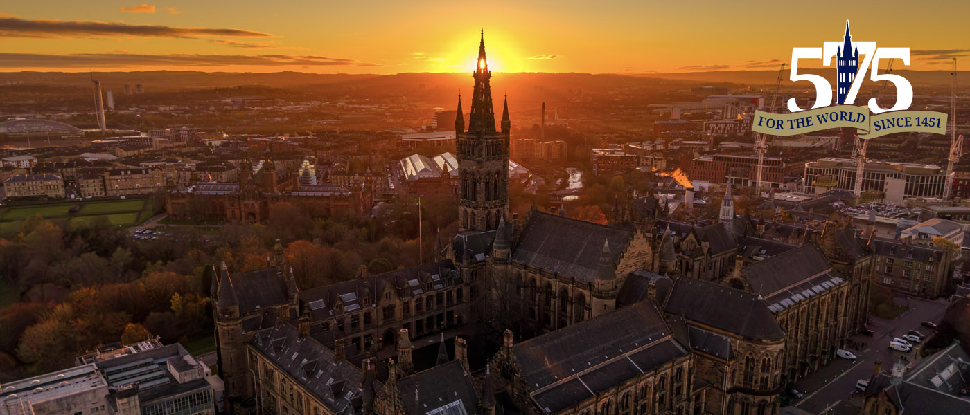 The Gilbert Scott Building at sunrise