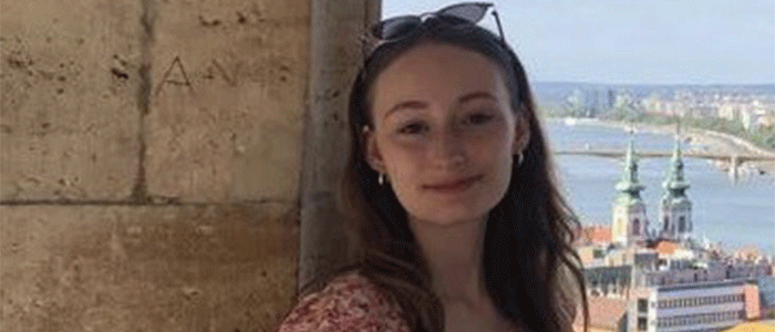 History student, Nina, on summer holidays