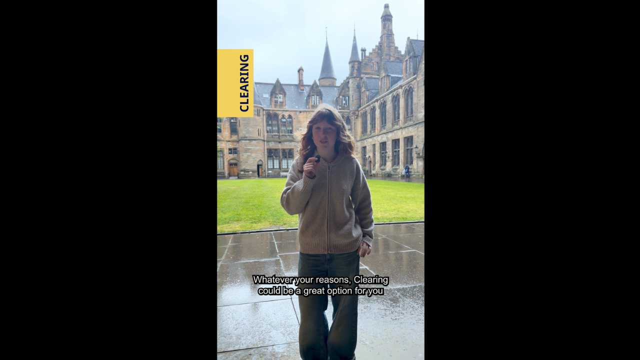 Student in cloisters
