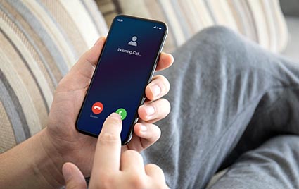 A man holding a smart phone