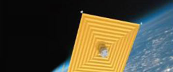 A satellite in space