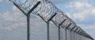 barbed wire fence at an airport