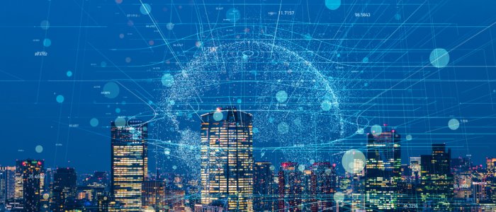 futuristic city skyline