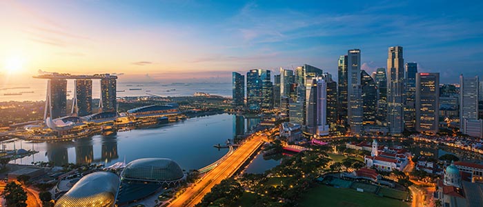 Singapore skyline - TNE tile
