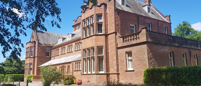 Rear view of Rutherford McCowan building