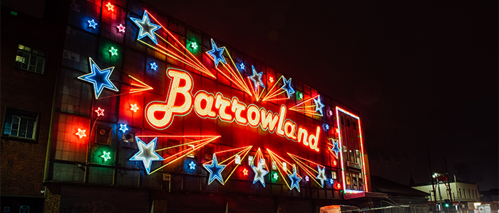 Outside the Barrowland Ballroom at night