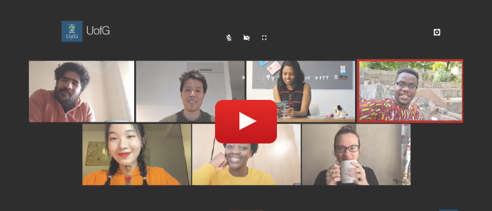 Screenshot of students on a Zoom call