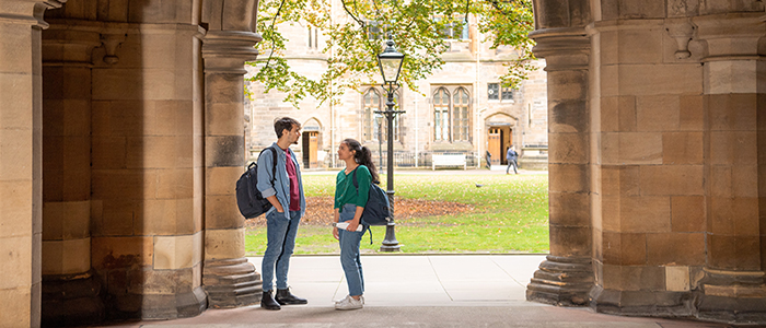 Students on main campus
