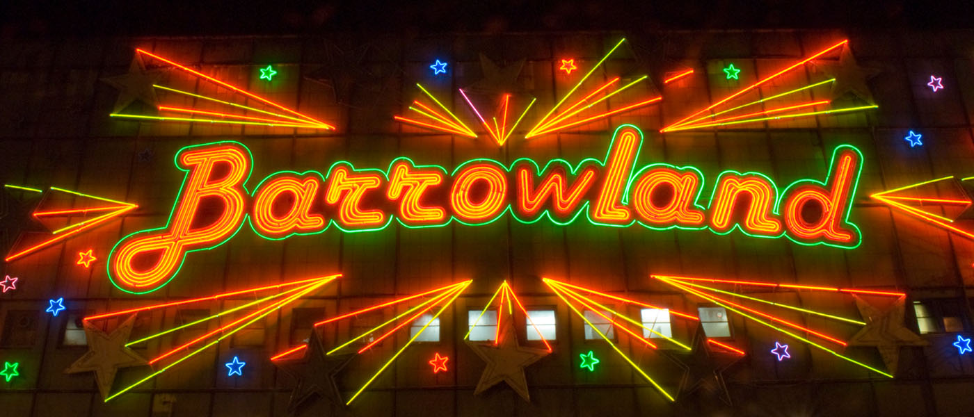 Sign at the front of the Barrowland music venue