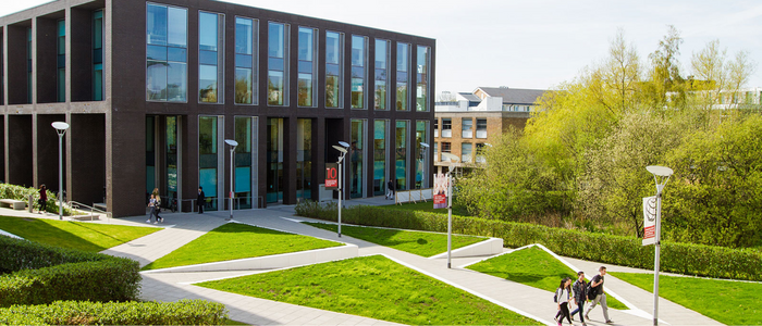 The University of Lancaster building on a sunny day