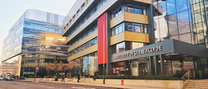 Front of the University of Strathclyde during the daytime