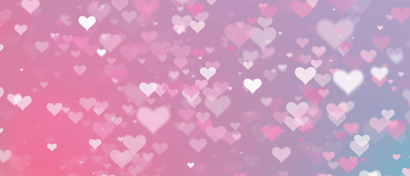 A graphic of love hearts