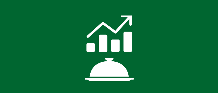 Food plater with a graph depicting an incline