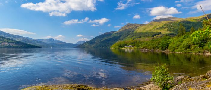 Loch Lomond at Rowardennan on a sunny day